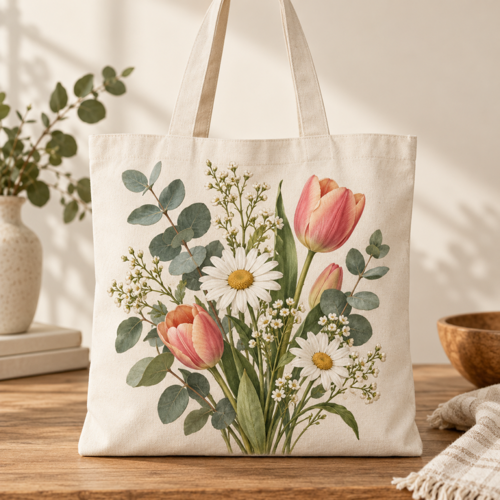 Market Flowers Tote